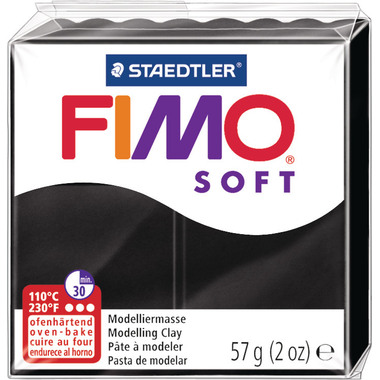 FIMO Knete Soft 57g 8020-9 schwarz