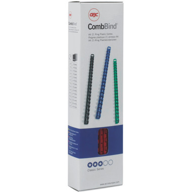 GBC Plastikbindrücken 8mm A4 4028174 schwarz, 21 Ringe 100 Stück
