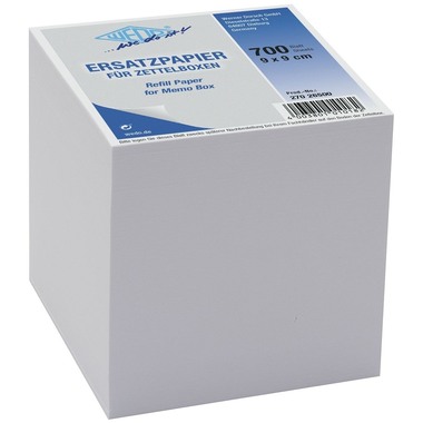 WEDO Ersatzzettel 9x9cm 27026500 lose 700Bl. weiss