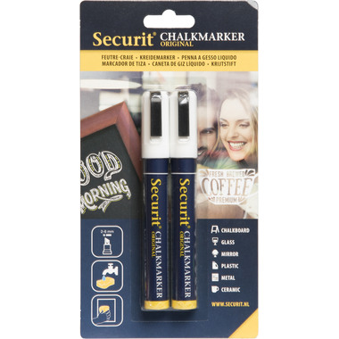 SECURIT Kreidestift 2-6mm BL-SMA510-WT weiss, 2 Stück