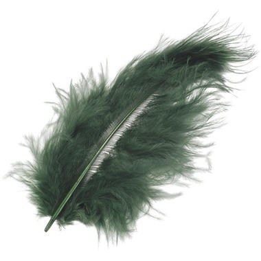 KNORR PRANDELL Marabufedern 10cm 6619479 dunkelgrün 15 Stück