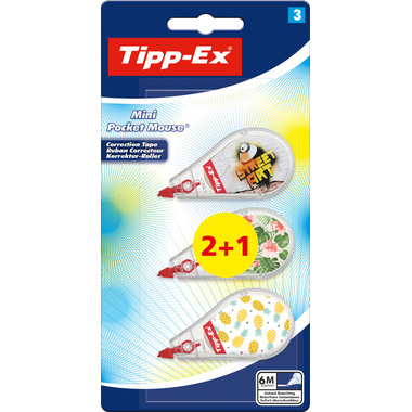 TIPP-EX Mini Pocket Mouse 8516807 Decors, ass. 3 Stk.