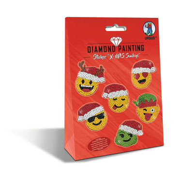 URSUS Diamond Sticker X-MAS Smiley 43500007 10x15 cm 2 flls.