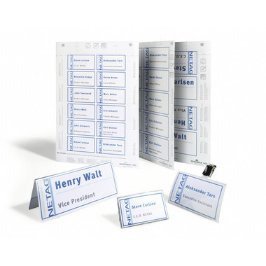 DURABLE Etiketten Badgemaker 1451/02 weiss, 30x60mm 20Bl./27Stk.