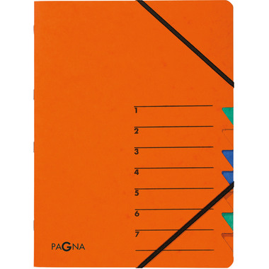 PAGNA Ordnungsmappe EASY A4 24061-12 orange 7 Fächer