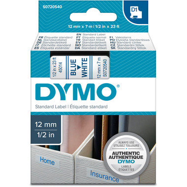 DYMO Nastro D1 blu/bianco S0720540 12mm/7m