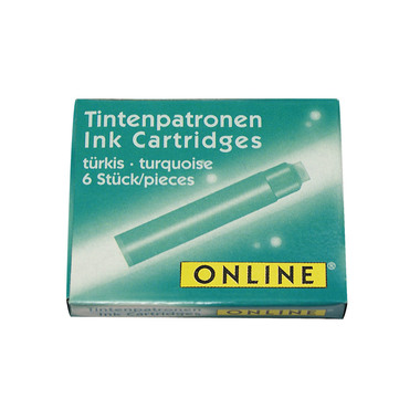 ONLINE Cart. encre Standard 17228/12 Türkis 6 pcs.