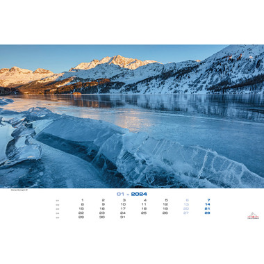 CALENDARIA Swiss Mountain Waters 2024 43494610 D/F/I/E, 45x34cm