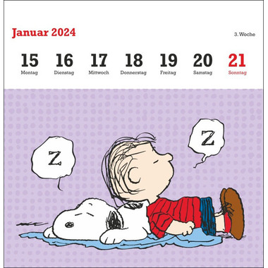 HEYE Postkartenkalender Peanuts 22963 DE, 16.5x17.7cm 2024
