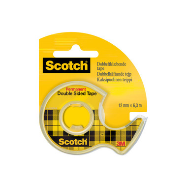 SCOTCH Tape m. Abroller 665 12mmx6.3m 7100150064doppelseitig