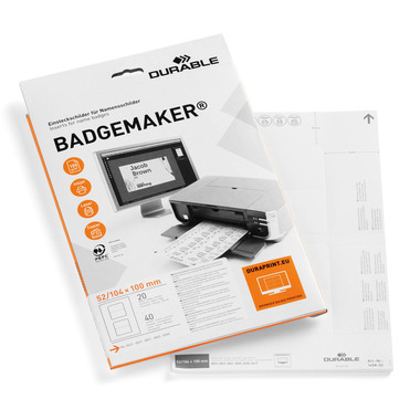 DURABLE Etiketten Badgemaker 1458/02 104x100mm 40 Stück