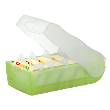 HAN Karteibox Croco 997-603 A7 grün trans. 100 Karten