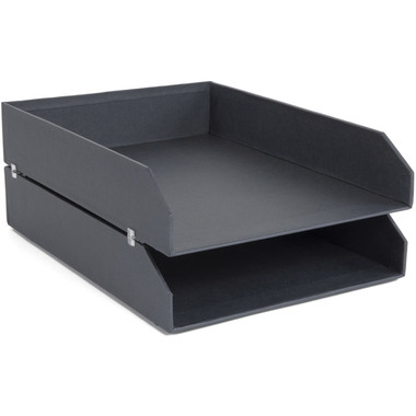 BIGSO BOX OF SWEDEN Briefablage 2er-Set 15753200 Hakan dunkelgrau 23x12x31