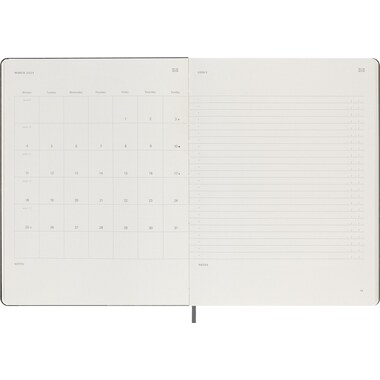 MOLESKINE Smart-Wochenkalender PRO 2024 56598857191 schwarz, 1W/2S, HC, A4