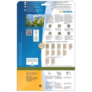 HERMA Etiketten 35,6 x 16,9 mm 10751 aus Silphie-Papier 1600 Stück