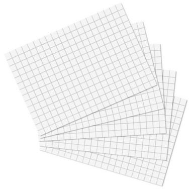 BIELLA Cartes-fiches A8 quadrill. 4mm 23008400U blanc 200 pièces