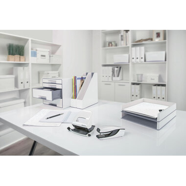 LEITZ Locher/Hefter WOW 5095-10-01 weiss, Bundle