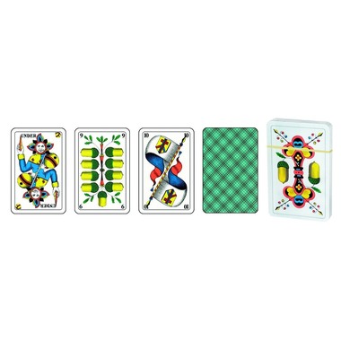 AGMÜLLER Jasskarten 3D 57x89mm 1068012111 blau CH 36 Karte