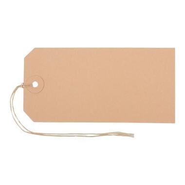 BIELLA Anhänge - Etiketten 65x130mm 561130.00 braun 50 Stück