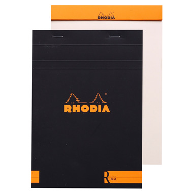 RHODIA Notizblock A5 162008C blanko schwarz