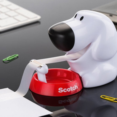 SCOTCH Dispenser Hund weiss C31 inkl.1 Rol.Magic 810 19mmx7.5m