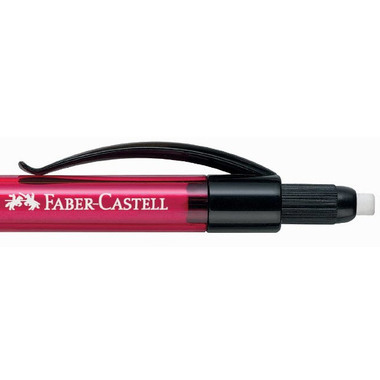 FABER-CASTELL Druckbleistift 1377 HB 137721 rot, mit Radierer 0.7mm