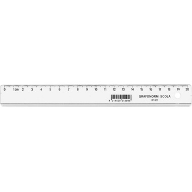 DUX Flachlineal SCOLA 20cm 81/20 Polystyrol