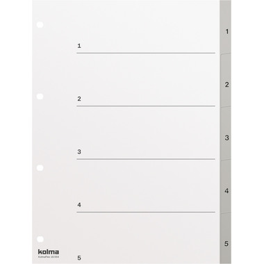 KOLMA Register KolmaFlex A4 18.554.03 grau 1-5