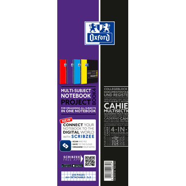 OXFORD Projectbook A4+ 400037432 kariert 5mm, 90g 100 Blatt
