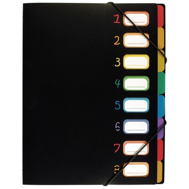 VIQUEL Organisationsmappe 998667 A4 1-8 schwarz/bunt