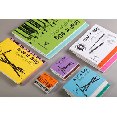 CLAIREFONTAINE Skizzenblock Graf it A5 96621C Sortiert 80 Blatt