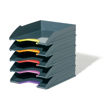 DURABLE Briefkorb-Set Varicolor -C4 7705/57 grau/anthrazit, 5-teilig