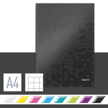 LEITZ Carnet WOW A4 4626-10-95 quadrillé, 90g noir