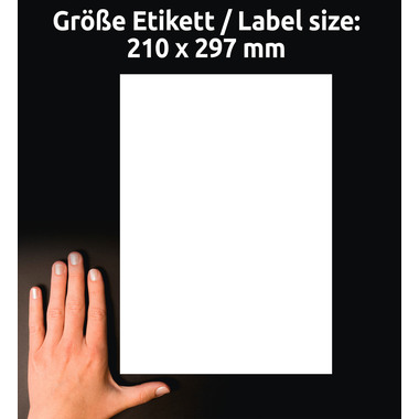 AVERY ZWECKFORM Etiketten Universal 210x297mm L7877-20 20 Blatt