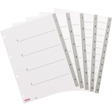 KOLMA Register LongLife A4 19.574.03 grau 1-7
