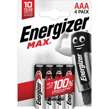 Energizer Batterie Max Micro (AAA), 4 Stk 4-Packung Energizer Max AAA-Batterie