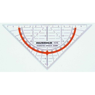 RUMOLD Geodreieck 14cm 1016 farbig/transp.