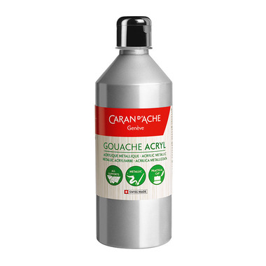 CARAN D'ACHE Deckfarbe Gouache 500ml 2372.998 silber flüssig