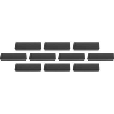 MAGNETOPLAN Rechteck-Magnethalter 1665112 schwarz 10 Stk.