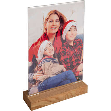 EXACOMPTA Tischaufsteller A6 86258D transparent, holzs. hoch