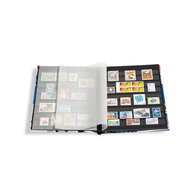 Einsteckbuch STAMPS für Briefmarken, 16 Seiten, blauer Einband A4, weisse Seiten