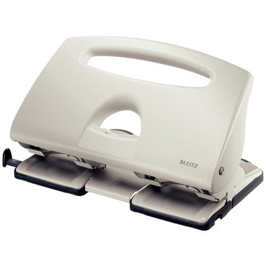 LEITZ Doppellocher 4/4.0mm 51320085 grau, 40 Blatt A6-A4