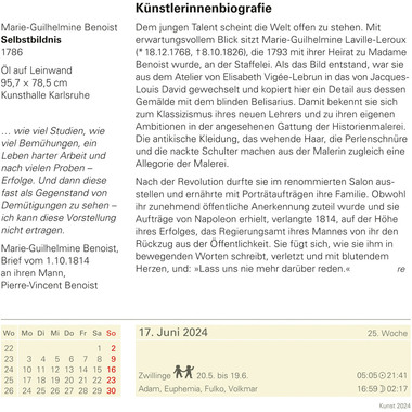 HARENBERG Abreisskalender Kunst 2105300 DE, 15,4 X 16,5cm 2024