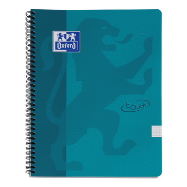 OXFORD Touch Spiralheft 400103996 A4, kariert 70 Blatt, blau