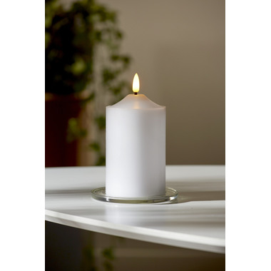 STAR TRADING LED Kerze Flamme 15cm 12.064-08 weiss