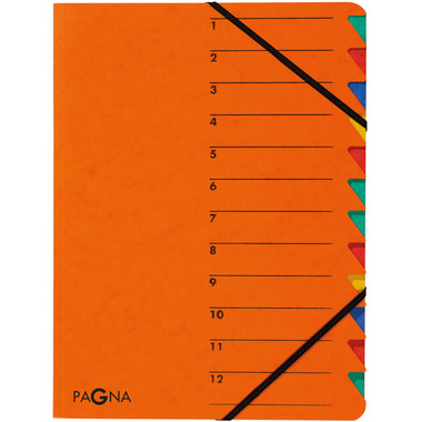 PAGNA Ordnungsmappe EASY A4 24131-12 orange 12 Fächer