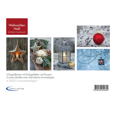 NATUR VERLAG Weihnachtskarten 10232N Doppelkarte, B6 6 Stück