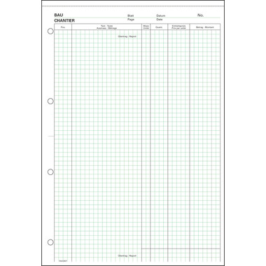 FAVORIT Devis-Ausmassblock A4 2082 grün 100 Blatt