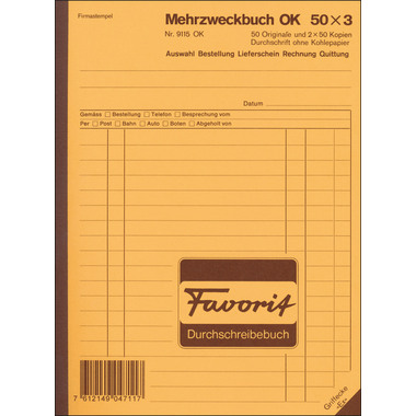 FAVORIT Libro polifunzionaleD A5 9115 OK blu/blu/bianco 50x3 fogli