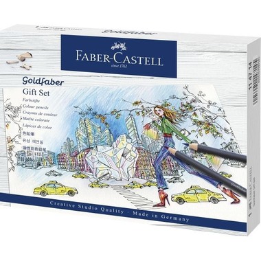 FABER-CASTELL Goldfaber crayon de couleur 114714 Set, ass. 21 pcs.